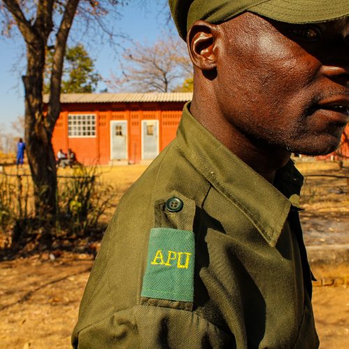 A member of the Kariba Wildlife Corridor anti-poaching team.