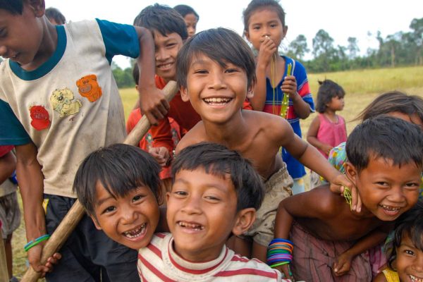 Children playing in the Southern Cardamom project, Cambodia.